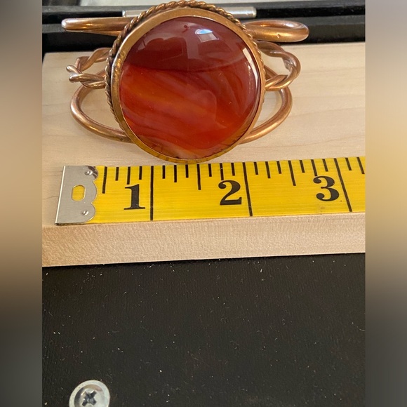 Agate set in Copper Cuff🧡 - Picture 5 of 5